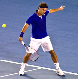 Roger Federer, revers coupé
