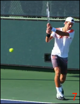 Novak Djokovic, accompagnement en revers à 2 mains