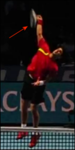 Novak Djokovic, avant la pronation au service