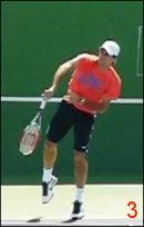 Roger Federer au service, fin de la pronation