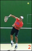 Roger Federer au service, suite de la pronation
