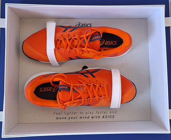 Boîte de présentation des Asics Gel Solution Speed FF3
