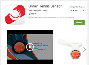 Téléchargement de l'application Sony Smart Tennis Sensor