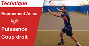 Déballage équipement Asics Tennis et entraînement puissance en coup droit