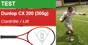 Test de la raquette de tennis Dunlop CX 200