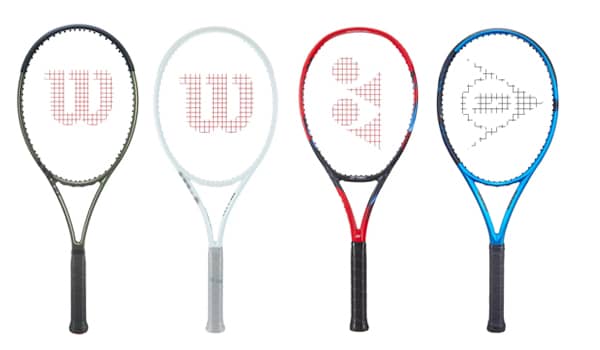 Quatre raquettes de tennis