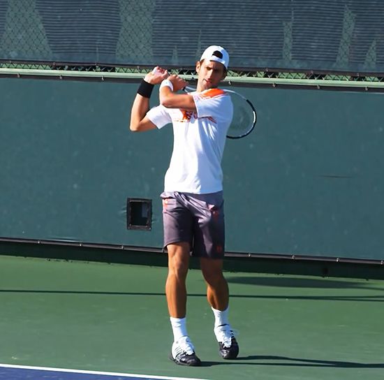 Revers de Novak Djokovic - Fin de geste